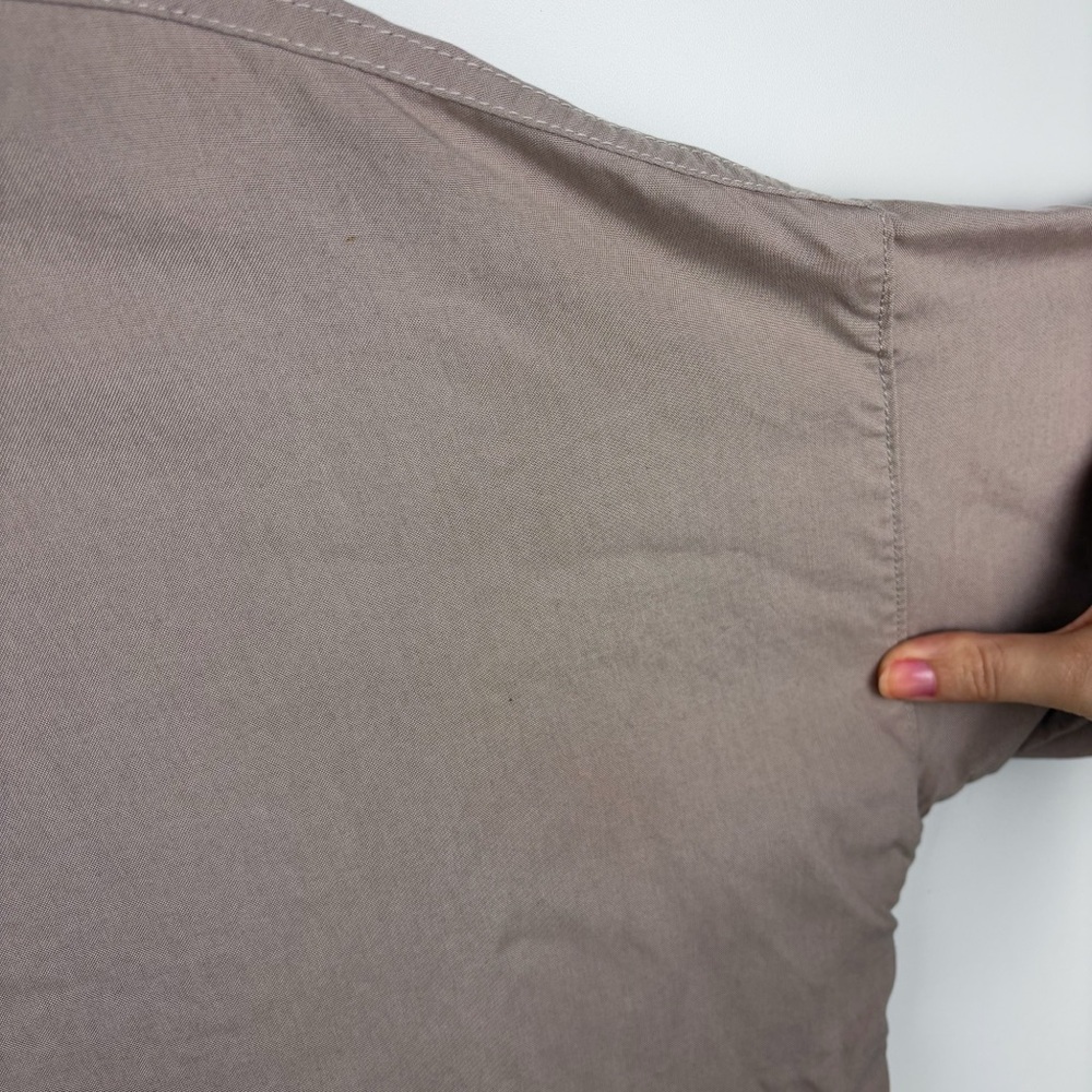 Everlane Drapey Square Shirt Burnt Sugar Tan Taupe Tencel Lyocell Boxy Small - Picture 7 of 9